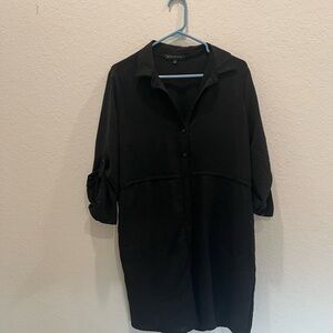 Black Button-Up Women's Dress